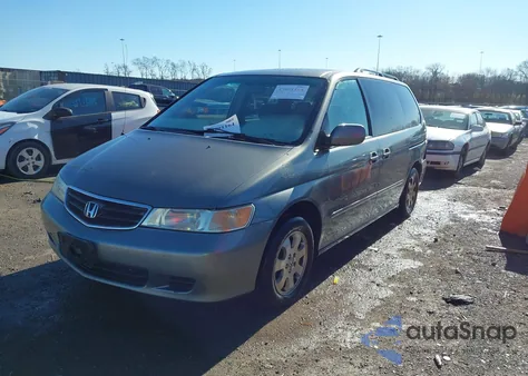 2002 Honda Odyssey Ex z USA, uszkodzony, nr VIN 5FNRL18692B001665
